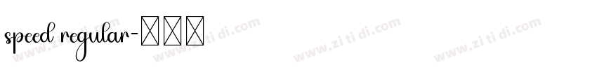speed regular字体转换 speed regular字体转换